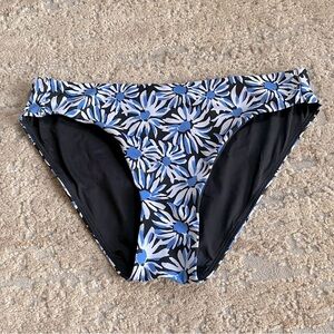 Cuup Bikini Bottoms Bloom Cloud Lined Blue White Black Daisy Floral Print: 2